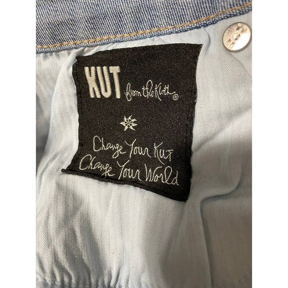 KUT from the Kloth Boyfriend Mid Rise Cotton Blue Jeans Quality Denim Womens 2 - Picture 8 of 10